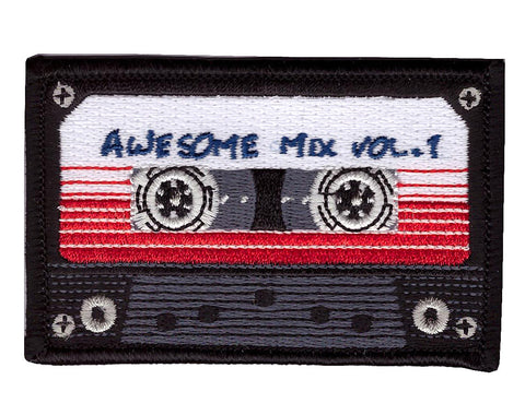 Iron on Awesome Mix Tape Cassette Retro 80's Galaxy Guardians Patch - Titan One