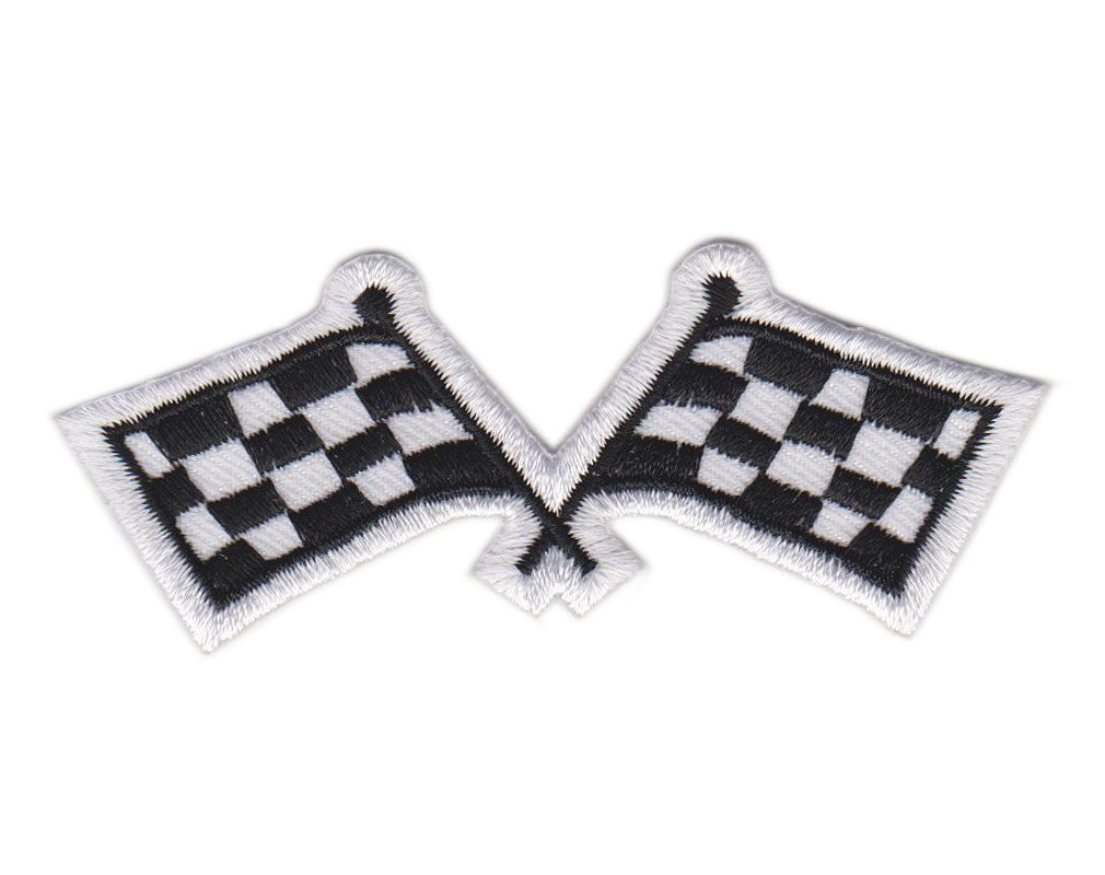Checkered Flags Racing Motorcyle Biker Jacket Vest Patch