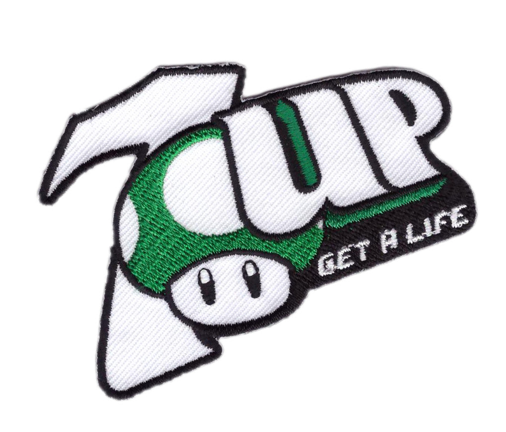 Get a Life 1 up Mushroom Retro Classic Cap Backpack Patch
