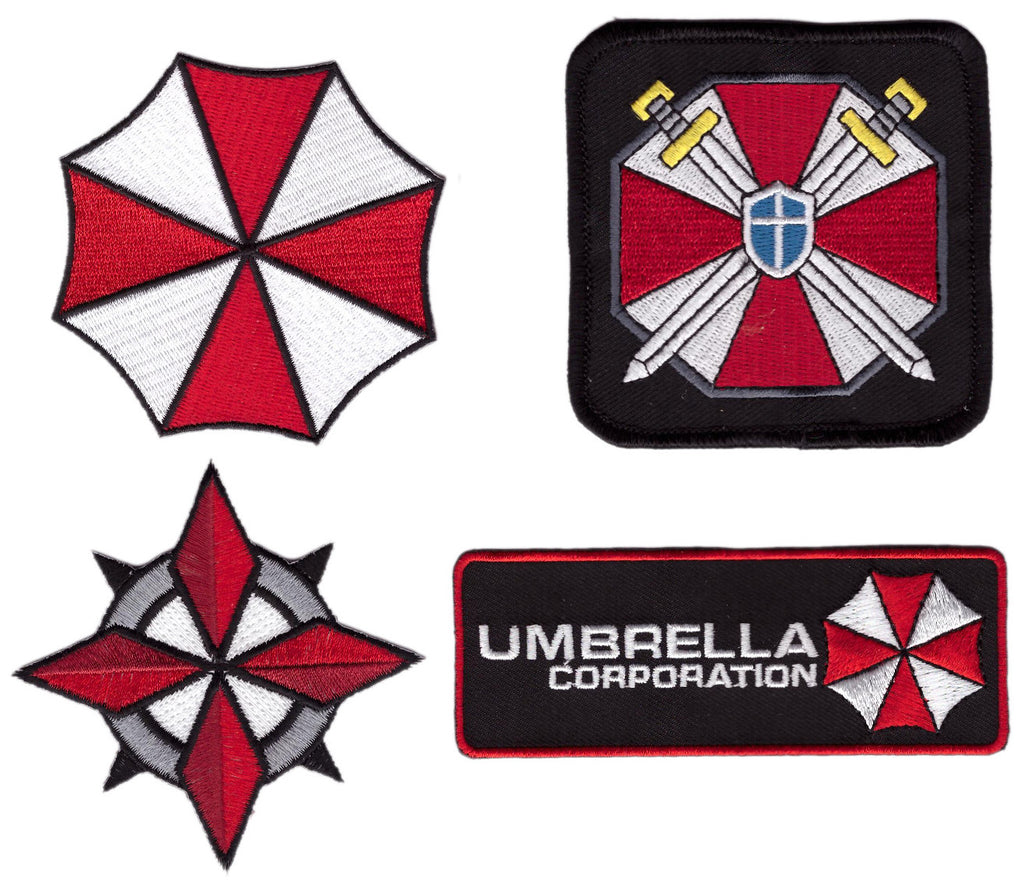 Set of 4 Resident Evil Umbrella Corporation Cap Jacket Shoulder Costume Patches - Titan One