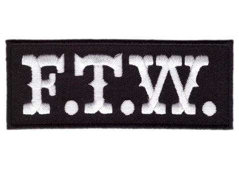 Black FTW F*ck the World Biker Punk Emo Jacket Patch - Titan One