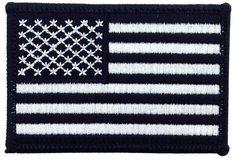 Velcro Black - White American US Flag Biker Tactical Operator Army Patch - Titan One