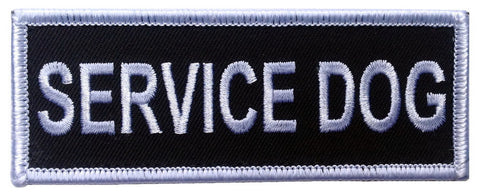 Velcro Service Dog White Black with Loop Side Included - Titan One