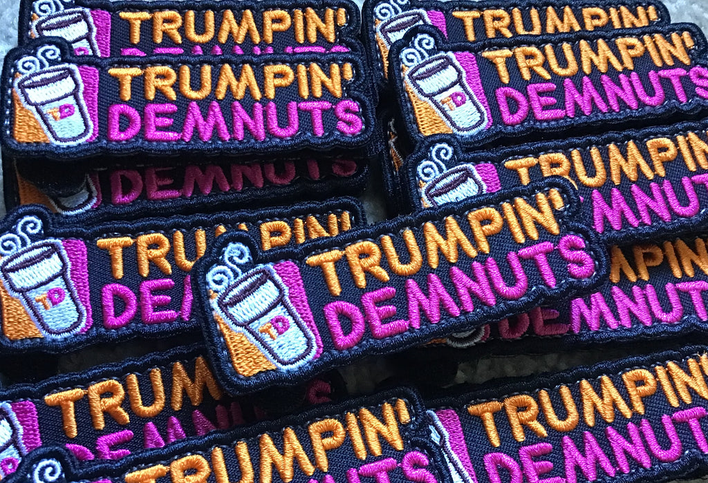 Trumping Demnuts Democrats Coffee Donuts Morale Patch
