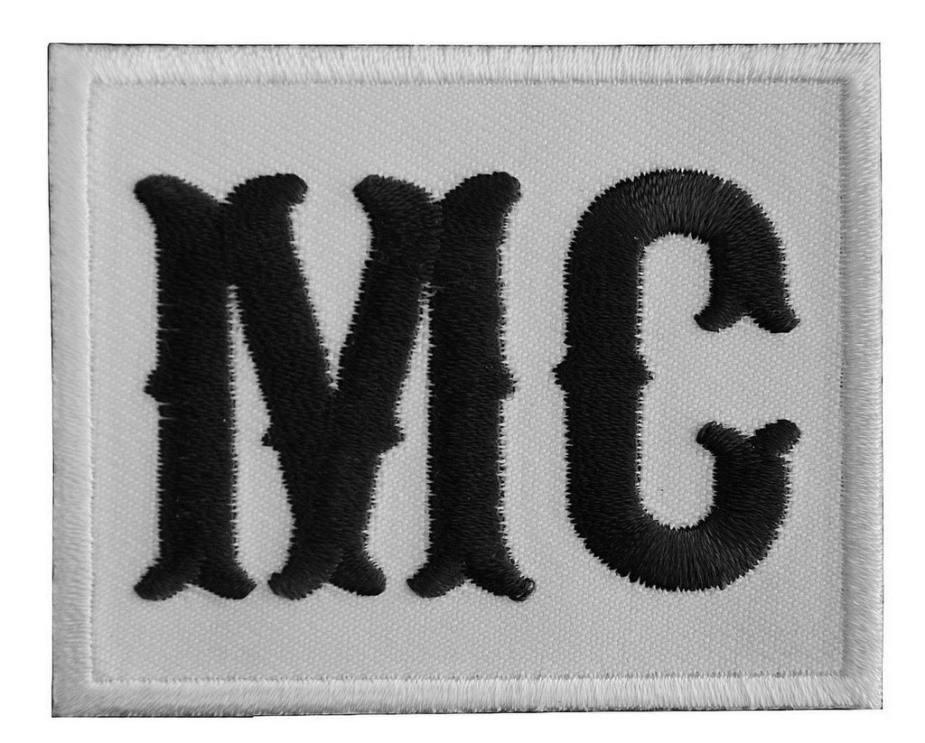 MC Motorcycle Club Logo Outlaw Anarchy Biker Patch Off White/black - Titan One