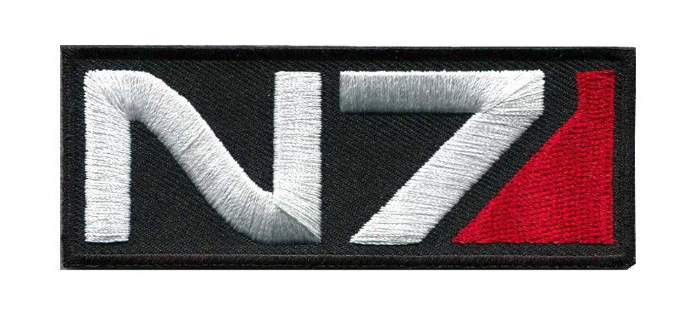 Iron on N7 Mass Effect Jacket Cap Cosplay Costume Patch - Titan One
