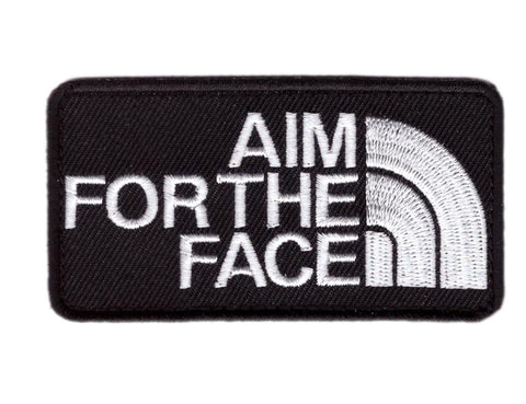 Velcro Aim For the Face 2nd Amendment Tactical Bag Cap Morale Gear Patch - Titan One