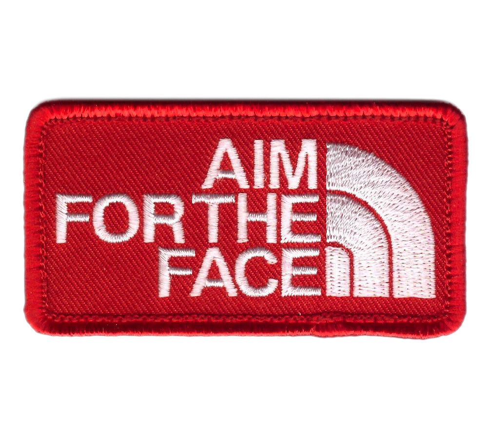 Red - Aim For the Face 2nd Amendment Tactical Patch