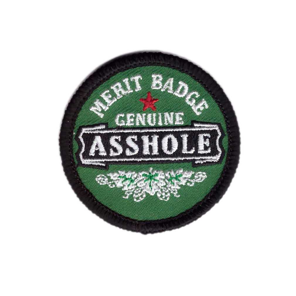 Merit Badge Genuine Asshole Iron on Patch