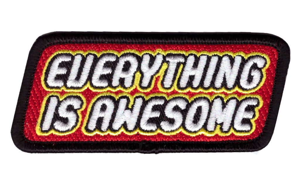 Iron on Everything is Awesome Morale Brick Fan Patch - Titan One