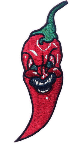Evil Chili Season Pepper Red Devil Tattoo Punk Emo Jacket Decorative Patch - Titan One