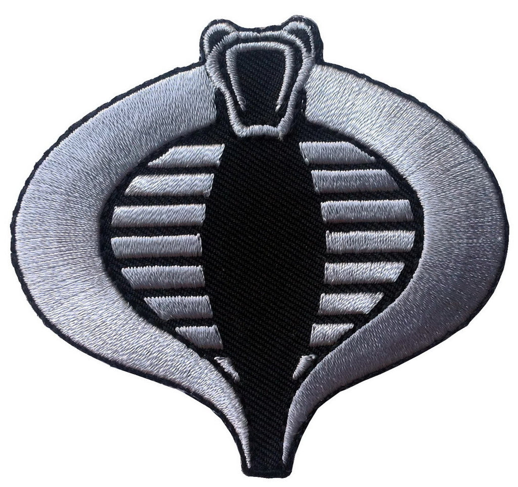 Velcro Cobra Subdued Silver Black Cobra Tactical Morale Patch - Titan One