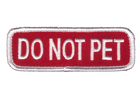 Iron on DO NOT PET Patch