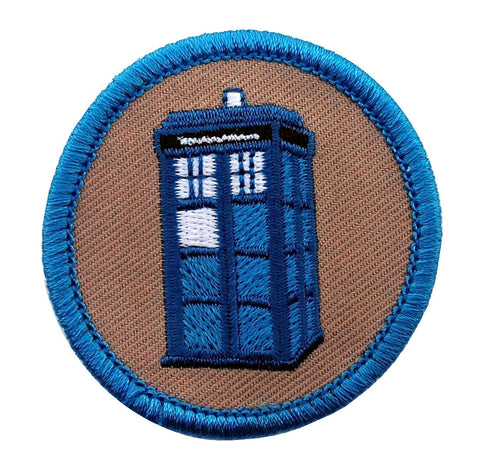 Dr. Who Tardis Police Box Time Machine Patrol Boy Scout Badge Patch - Titan One