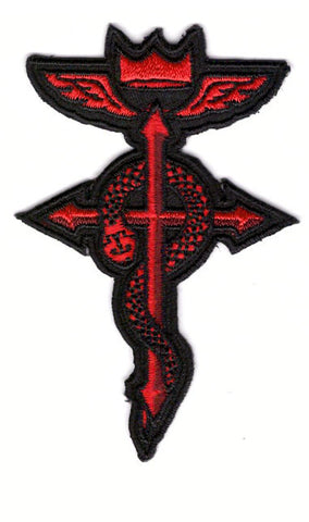 Flamel Fullmetal Alchemist Snake Cross Symbol Anime Patch - Titan One
