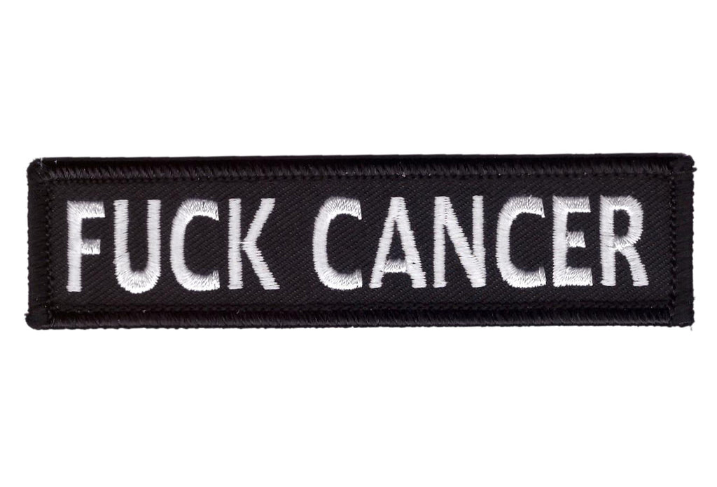 Black F*ck Cancer Biker Jacket Patch