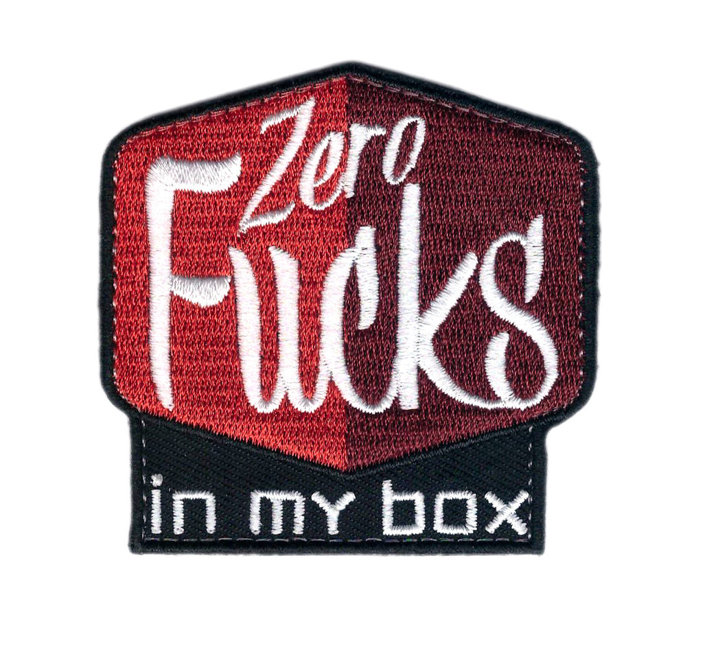 Zero F*cks in My Box Tactical Patch
