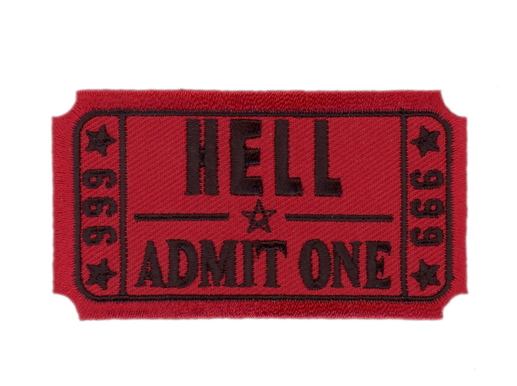 Velcro Ticket to Hell 666 Morale Funny Tactical Gear Patch - Titan One