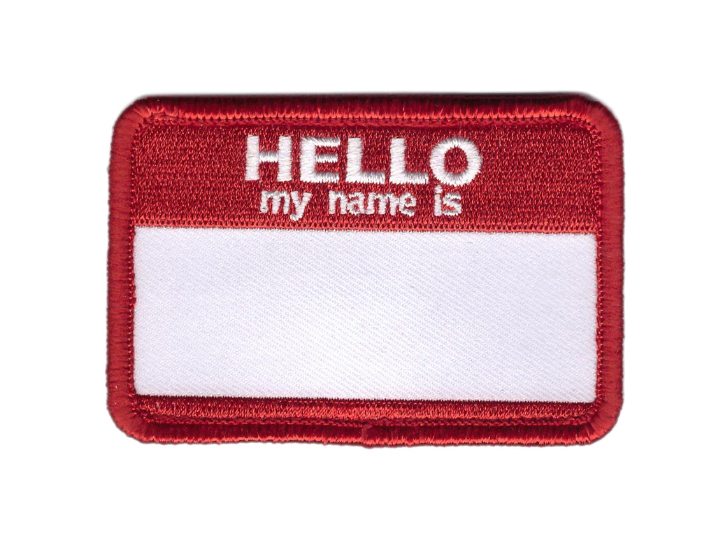 Hook Blank Hello My Name is Tactical Gear Rucking Patch
