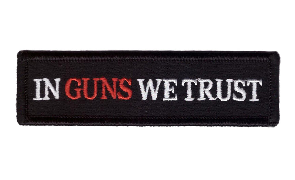 Velcro In GUNS We Trust Black-White Tactical Morale Patch