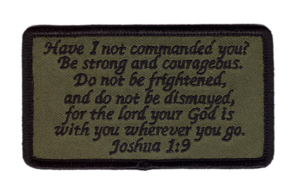 Joshua 1:9 Camo Combat Army Bible Christian Morale Patch
