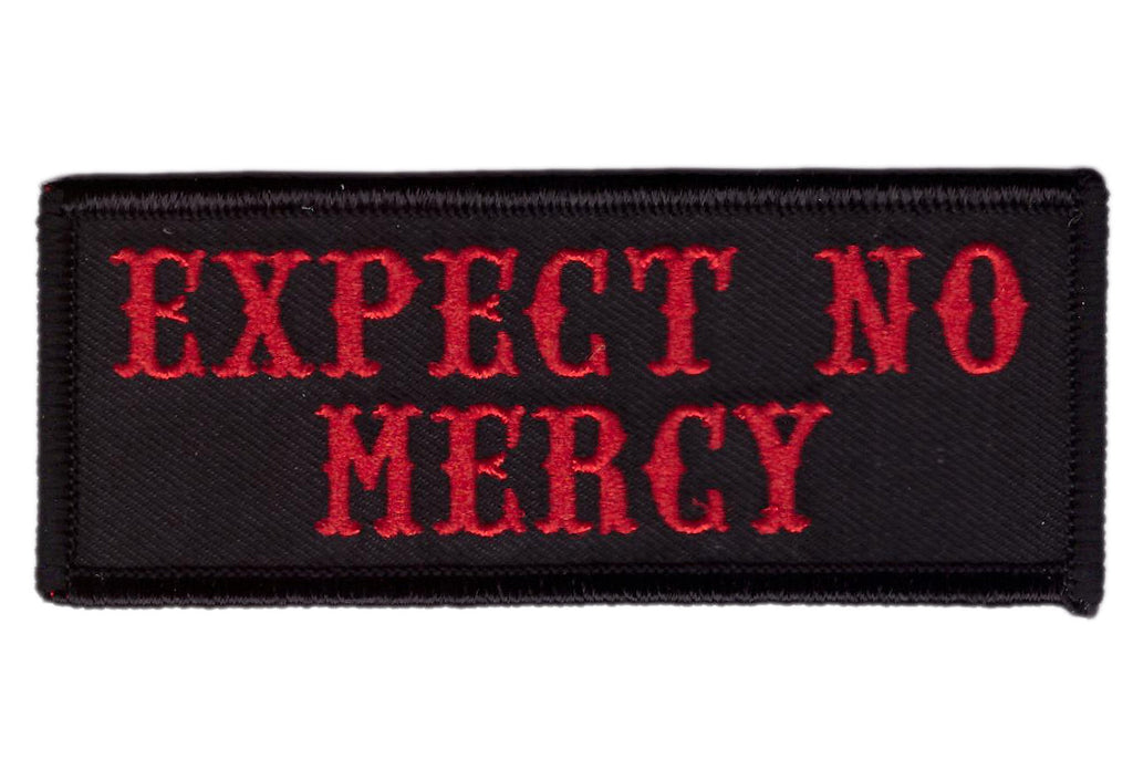 Velcro Red Expect No Mercy Morale Tactical Jacket Patch - Titan One