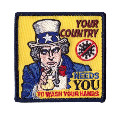 Wash Your Hands Uncle Sam Tactical Patch