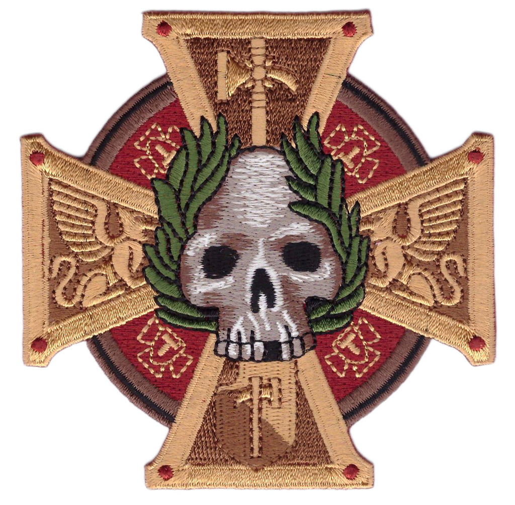 Velcro Inquisition Warhammer 40k Sigmar Cross Skull Tactical Patch - Titan One