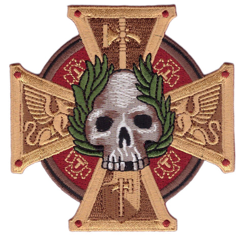 Velcro Inquisition Warhammer 40k Sigmar Cross Skull Tactical Patch - Titan One