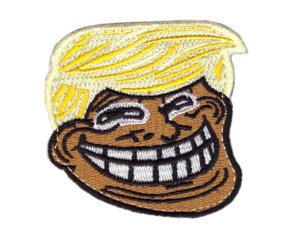 Trump Troll Face Fake News Funny Tactical Morale Patch