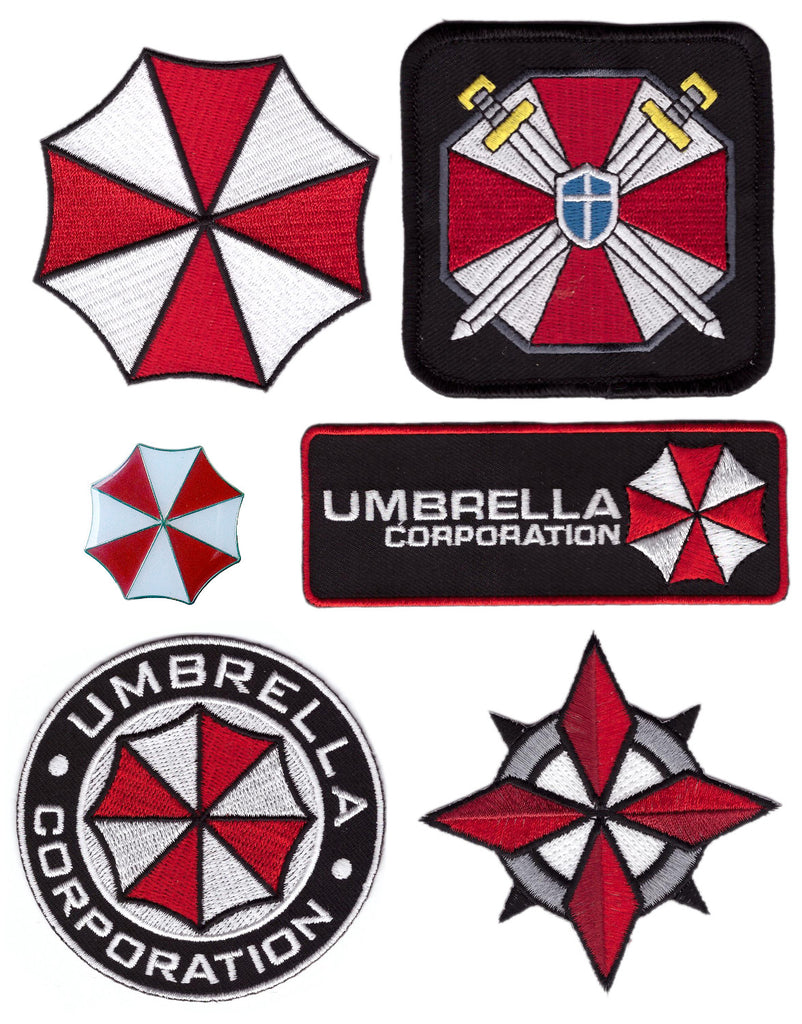 Security Service Resident Evil USS Umbrella Corporation Costume Patches and Pin - Titan One