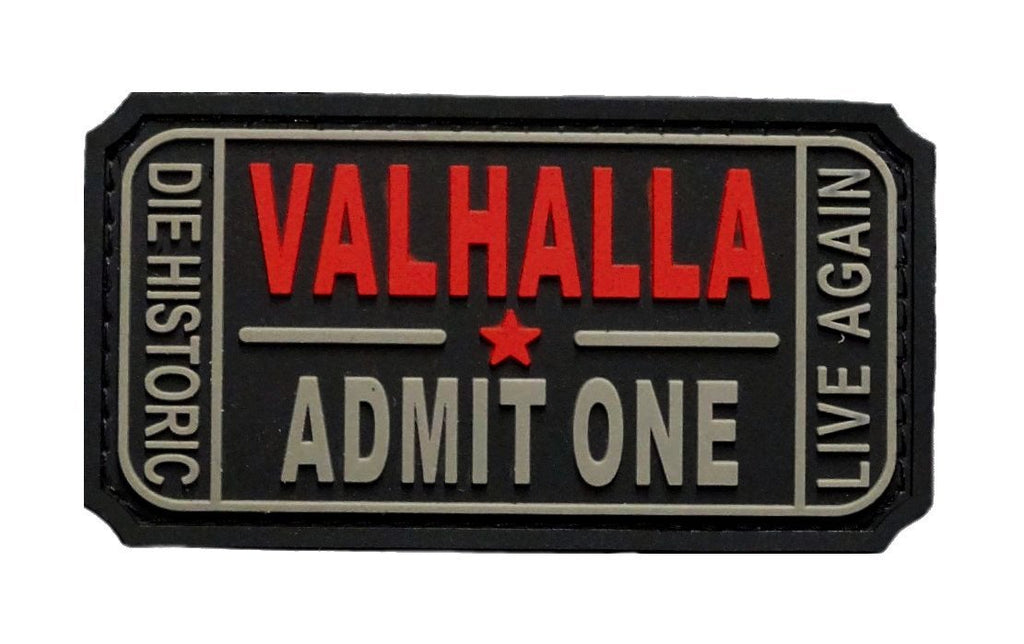PVC Black Ticket to Valhalla Viking Tactical Morale Patch