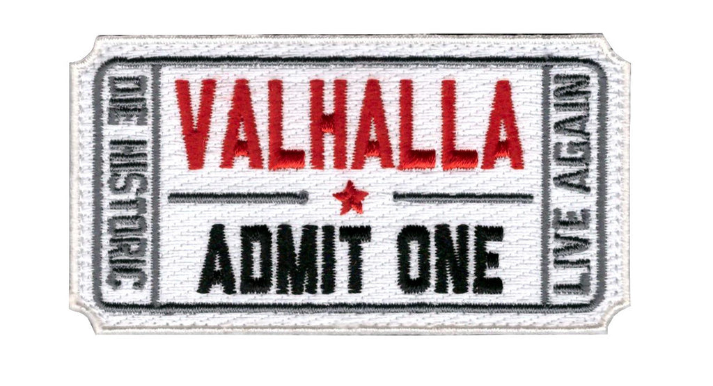 Velcro Ticket to Valhalla Vikings Mad Max Patch - White - Titan One