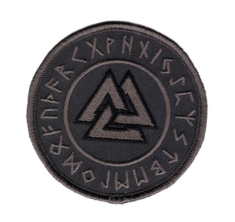 Velcro Black Valknut Rune Viking Subdued Tactical Patch - Titan One