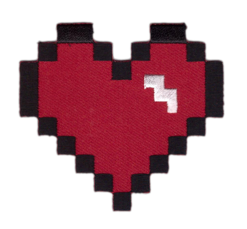 8 bit Red Heart Patch